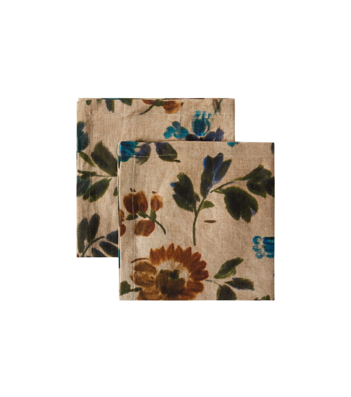 Photo: The House of Lyria Rosalia set of 2 floral linen napkins