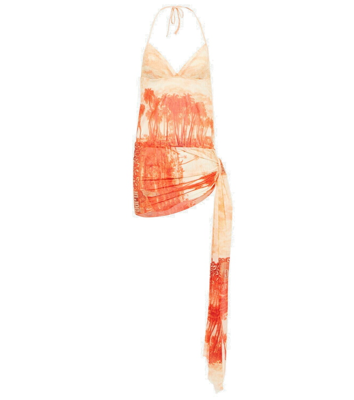 Photo: Jean Paul Gaultier Printed mesh halterneck top