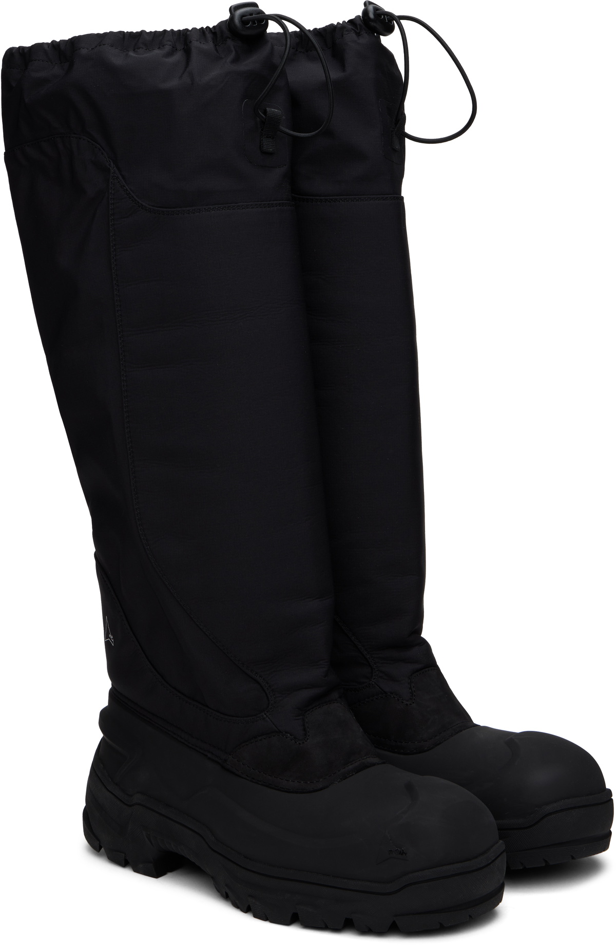 ROA Black Rubber Tall Boots