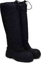 ROA Black Rubber Tall Boots