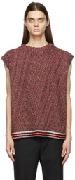 NOMA t.d. Red Cable Knit Twisted Vest