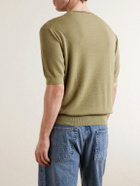 PIACENZA 1733 - Knitted Silk and Cotton-Blend T-shirt - Green