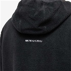 MKI Men's Polar Fleece Hooded Jacket in Black/Black