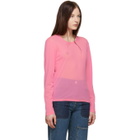 Anton Belinskiy Pink Mesh Long Sleeve T-Shirt