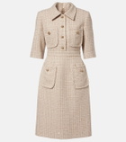 Elie Saab Sequined tweed midi dress