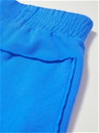 Les Tien - Garment-Dyed Fleece-Back Cotton-Jersey Drawstring Shorts - Blue