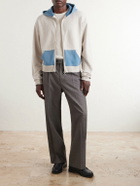 KAPITAL - Colour-Block Cotton-Jersey Zip-Up Hoodie - Neutrals