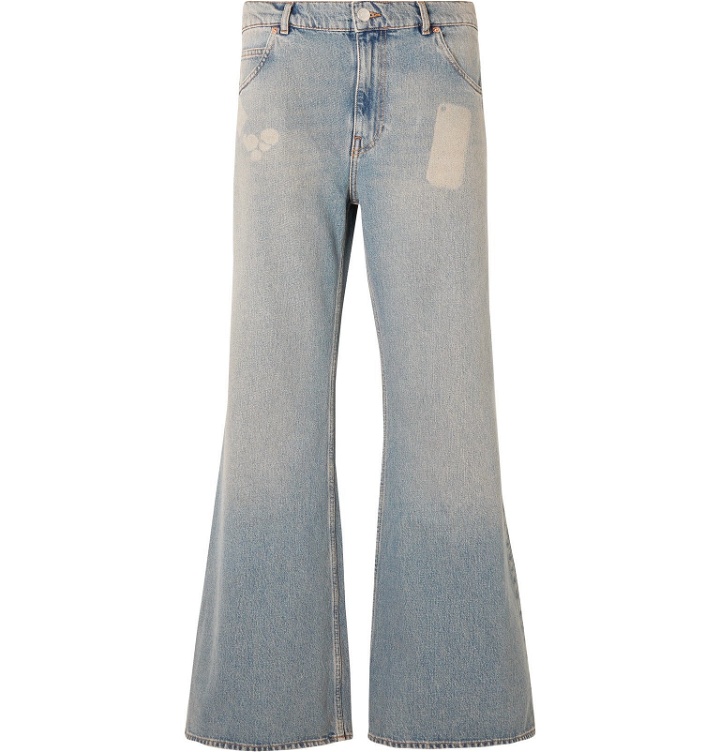Photo: Martine Rose - Flared Bleached Denim Jeans - Blue