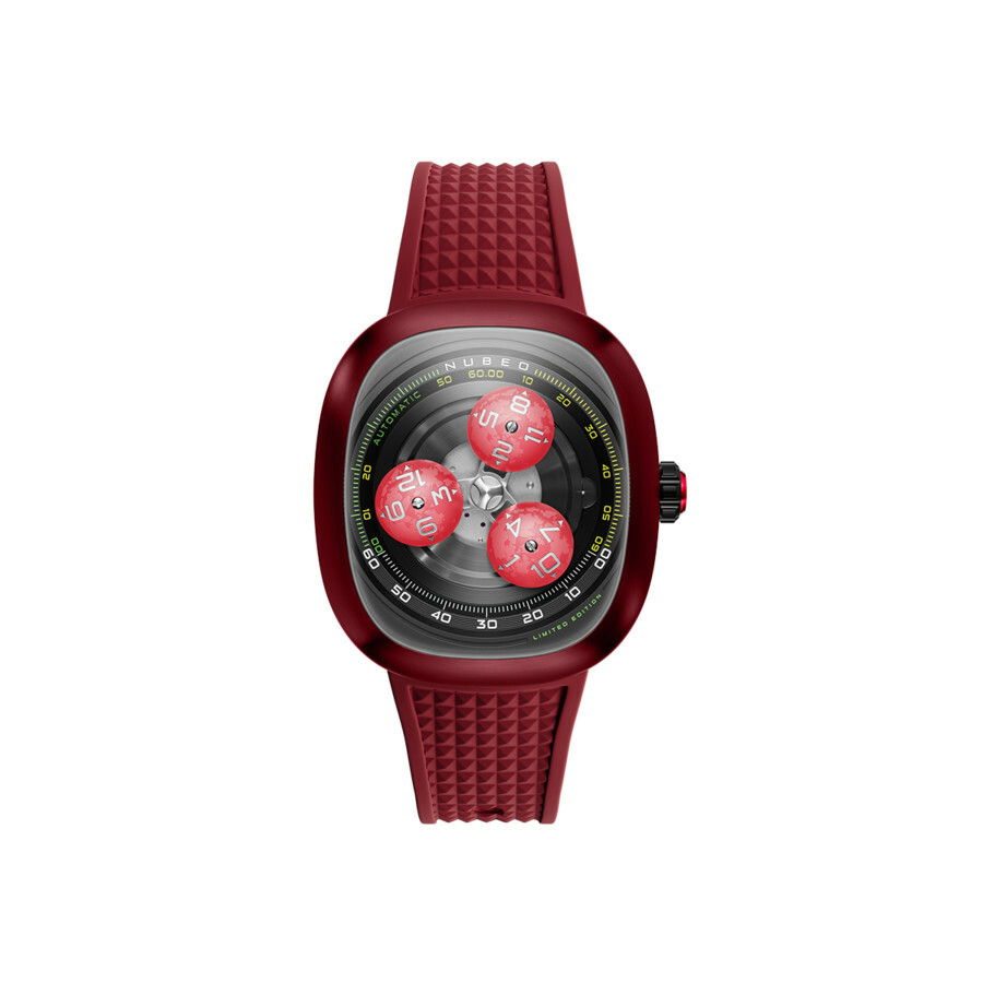 Nubeo Tri-Star Orbit Black Dial Mens Watch NB-6116-0A
