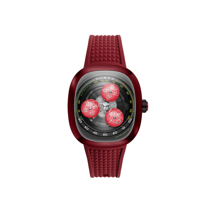 Photo: Nubeo Tri-Star Orbit Black Dial Mens Watch NB-6116-0A