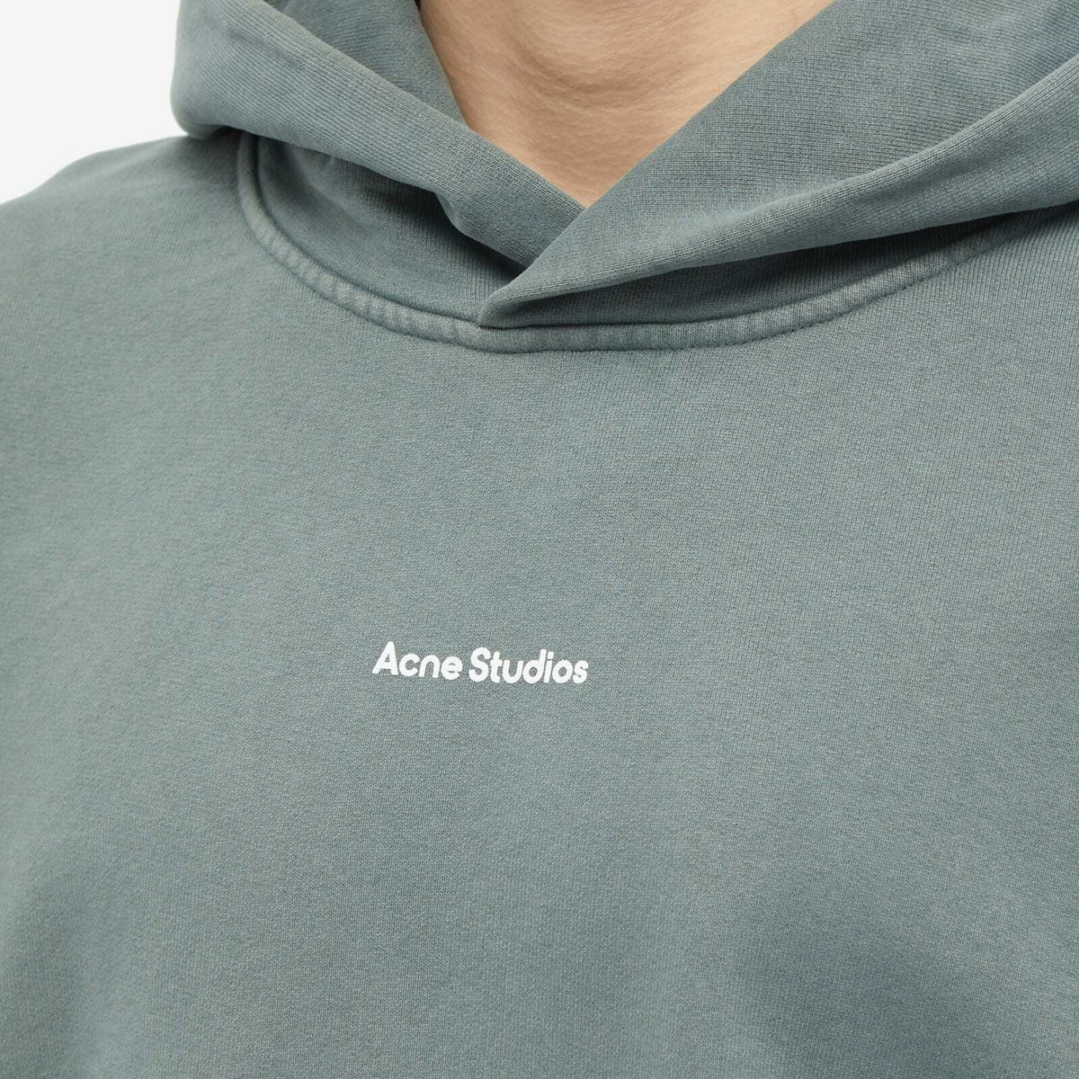 Acne Studios Men's Franklin Stamp Hoody in Cedar Green Acne Studios