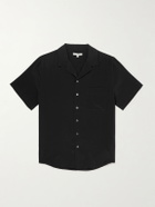 Onia - Vacation Camp-Collar Silk-Crepe Shirt - Black