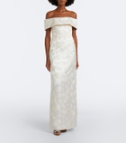 Markarian Bridal Clover brocade bustier gown