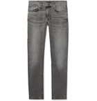 Nudie Jeans - Lean Dean Slim-Fit Washed Organic Denim Jeans - Gray