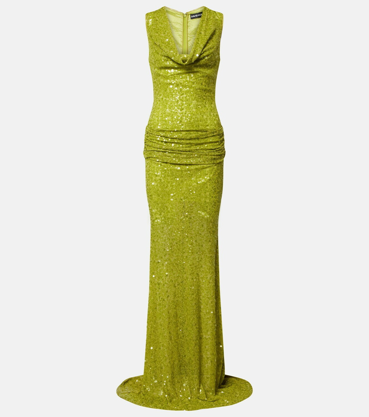 David Koma Sequined draped gown