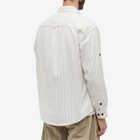 FrizmWORKS Men's Stripe Linen Napoli Shirt in White