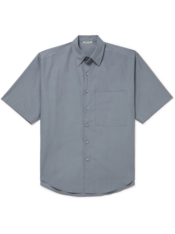 Photo: Auralee - Cotton-Twill Shirt - Blue