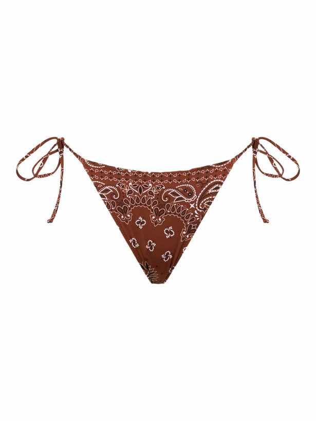 Photo: MC2 Saint Barth Woman Bandanna Swim Briefs With Side Laces