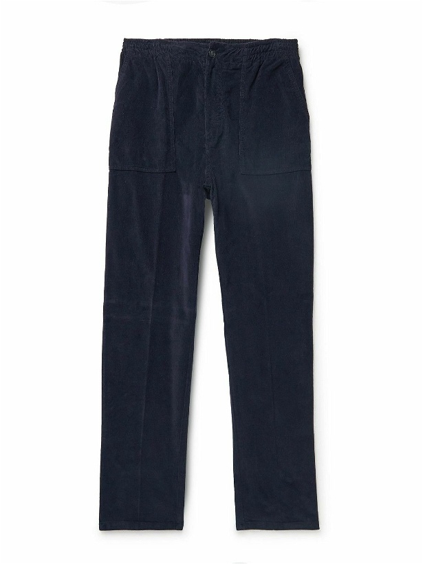 Photo: Altea - Murray Slim-Fit Stretch-Cotton and Lyocell-Blend Corduroy Trousers - Blue