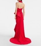 Maticevski Provocateur halterneck peplum satin gown