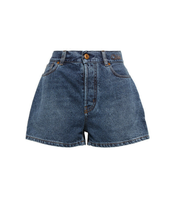 Photo: Chloe - Wide-leg cotton shorts