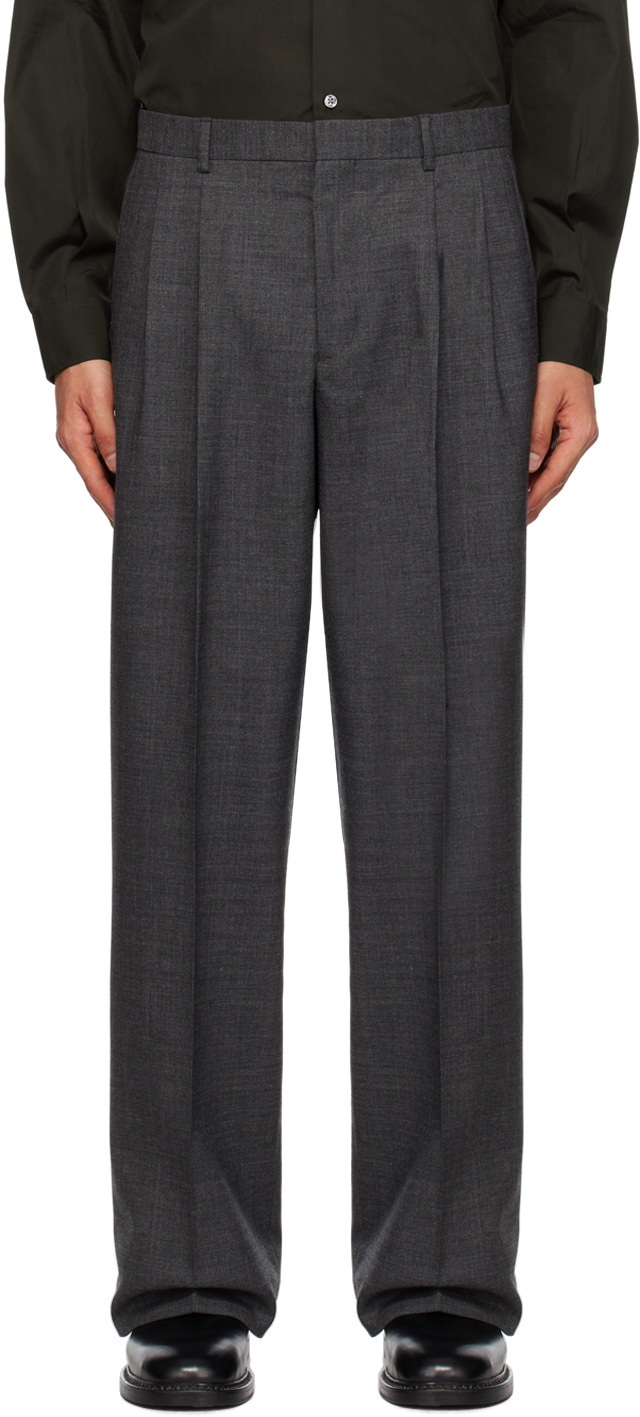 Sunflower Gray Pleated Trousers Sunflower