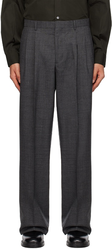 Photo: Sunflower Gray Pleated Trousers