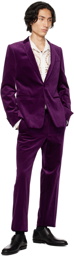 Dries Van Noten Purple Velvet Suit