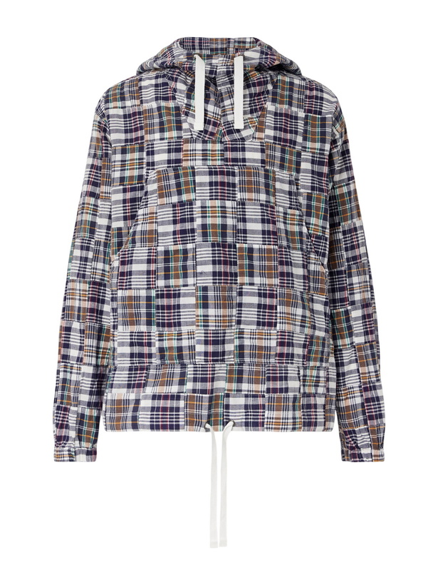 Photo: Beams Plus - Patchwork Checked Cotton Jacket - Blue
