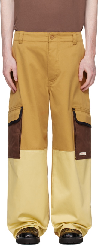 Photo: Marni Tan Water-Repellent Colour-Block Cargo Pants