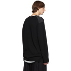 Yohji Yamamoto Grey and Black Dictionary Crewneck Sweater