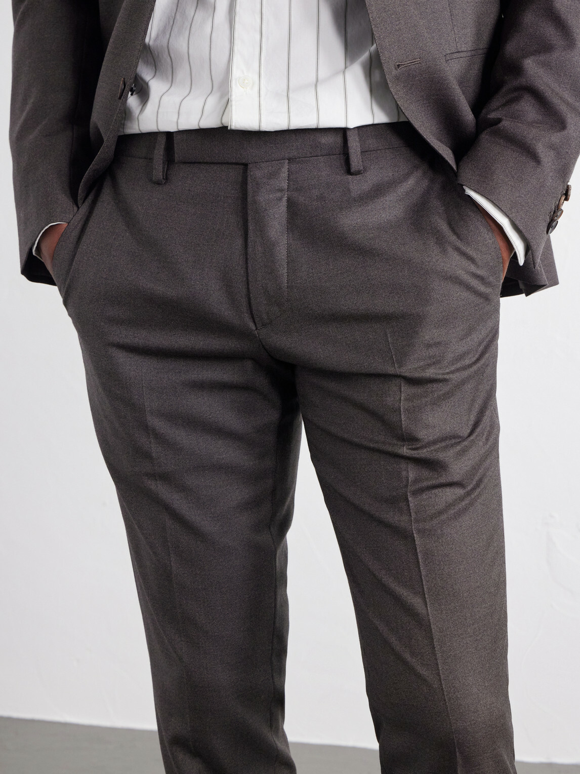 Mr P. - Luxe Straight-Leg Wool and Silk-Blend Trousers - Brown