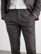 Mr P. - Luxe Straight-Leg Wool and Silk-Blend Trousers - Brown