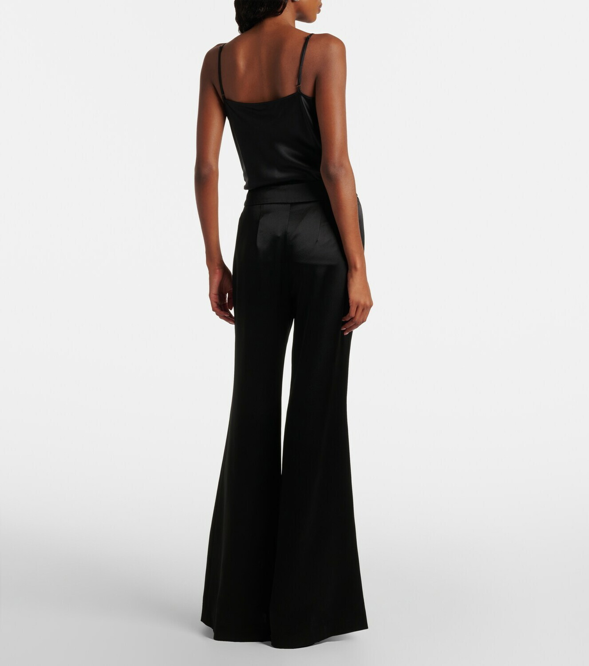 Galvan Julianne high-rise satin flared pants