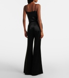 Galvan Julianne high-rise satin flared pants