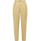 Drake's - Pleated Cotton-Corduroy Trousers - Neutrals
