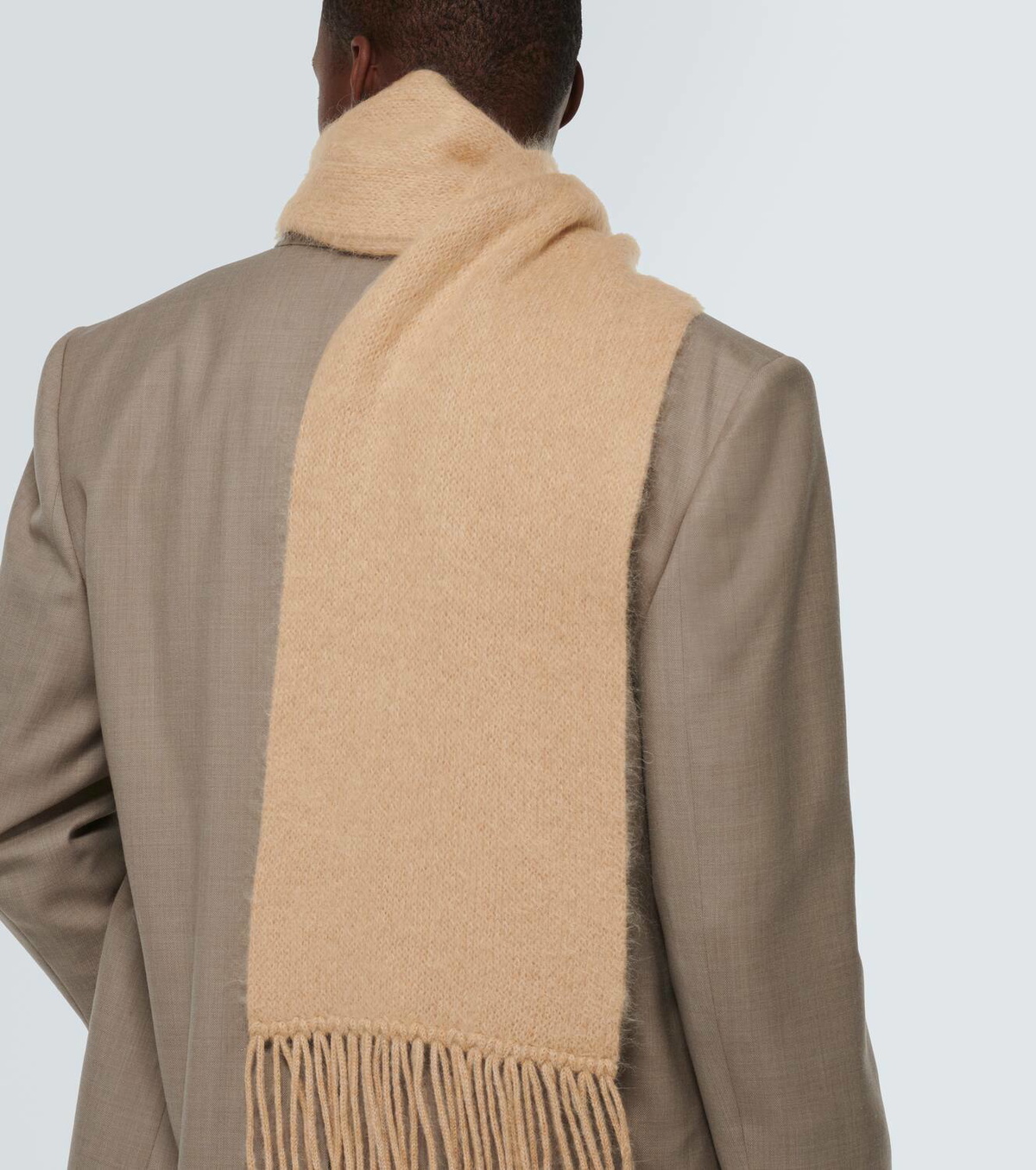 【Miu Miu 】Wool Blend Scarf Miu Miu Logo mohair and wool-blend scarf Miu Miu