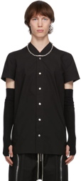 Rick Owens Black Cotton Golf Short Sleeve Shirt