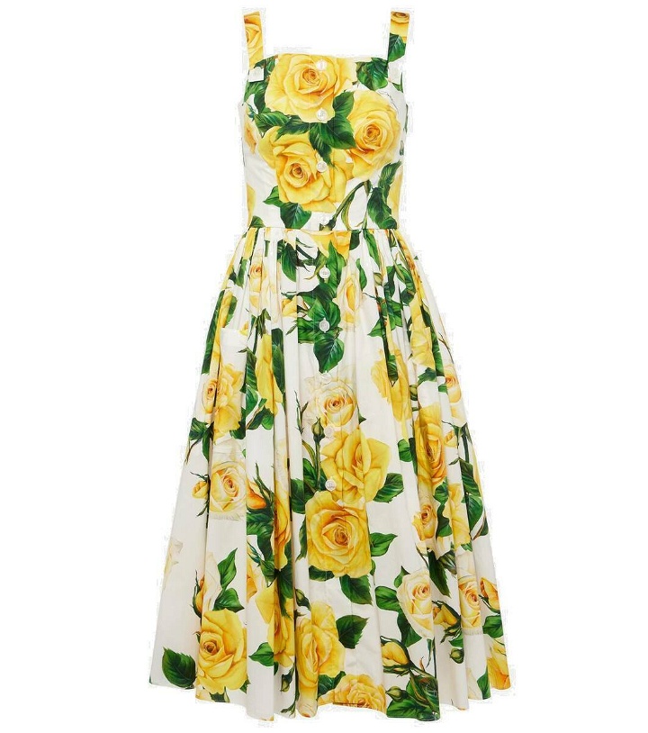 Photo: Dolce&Gabbana Floral cotton midi dress