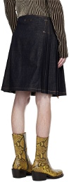 Jean Paul Gaultier Indigo Wrap Denim Skirt