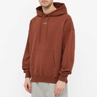 Drôle de Monsieur Men's Centre Logo Popover Hoody in Brown