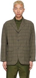 Engineered Garments Green Madras Check Blazer