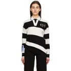 MCQ White and Black Distorted Polo