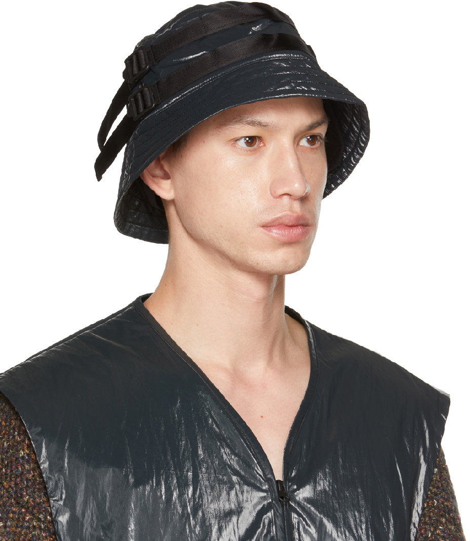 A. A. Spectrum Navy Coated Bucket Hat