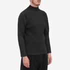 Homme Plissé Issey Miyake Men's Pleated Roll Neck in Black