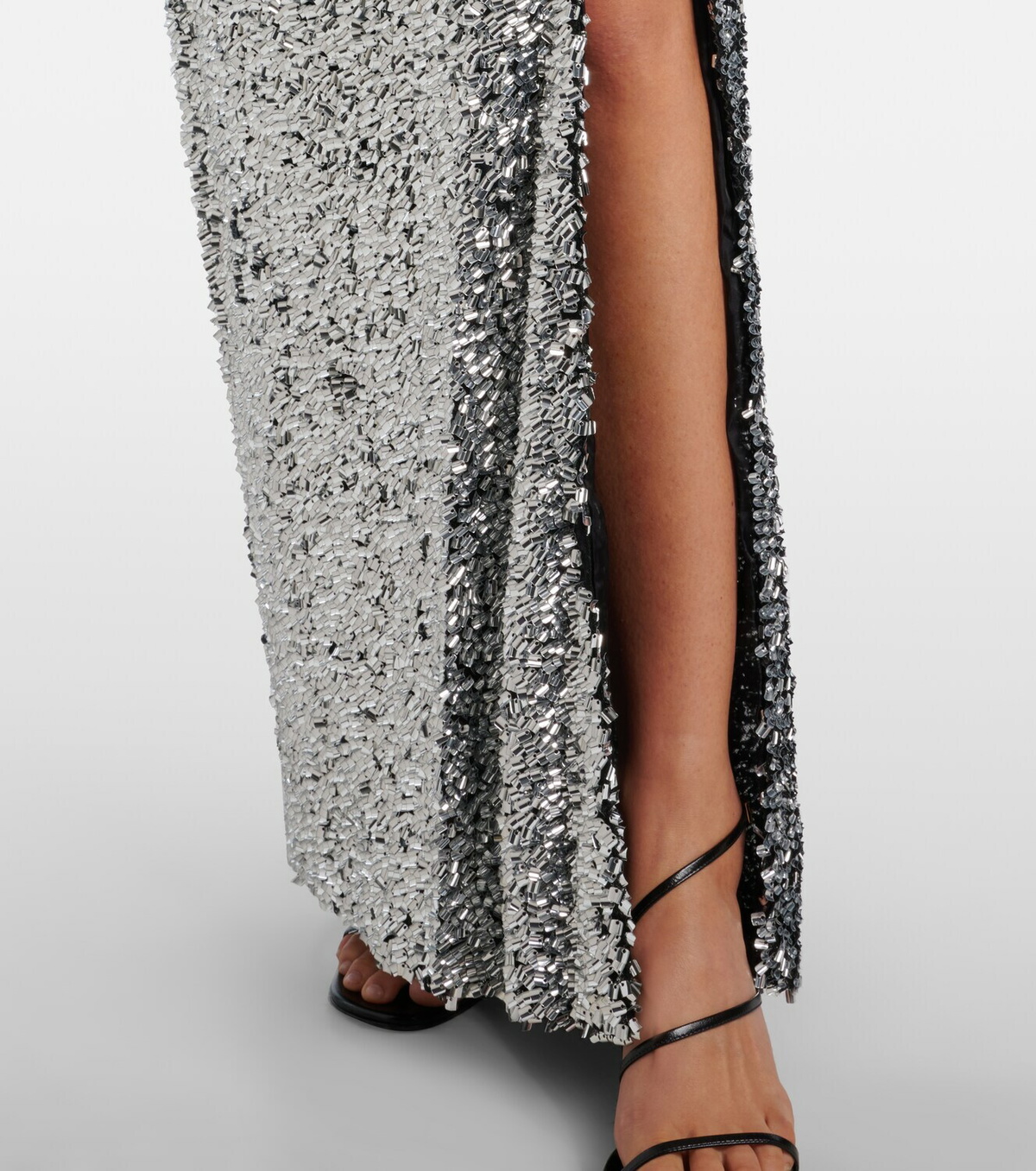 Area One-shoulder sequined gown