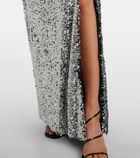Area One-shoulder sequined gown