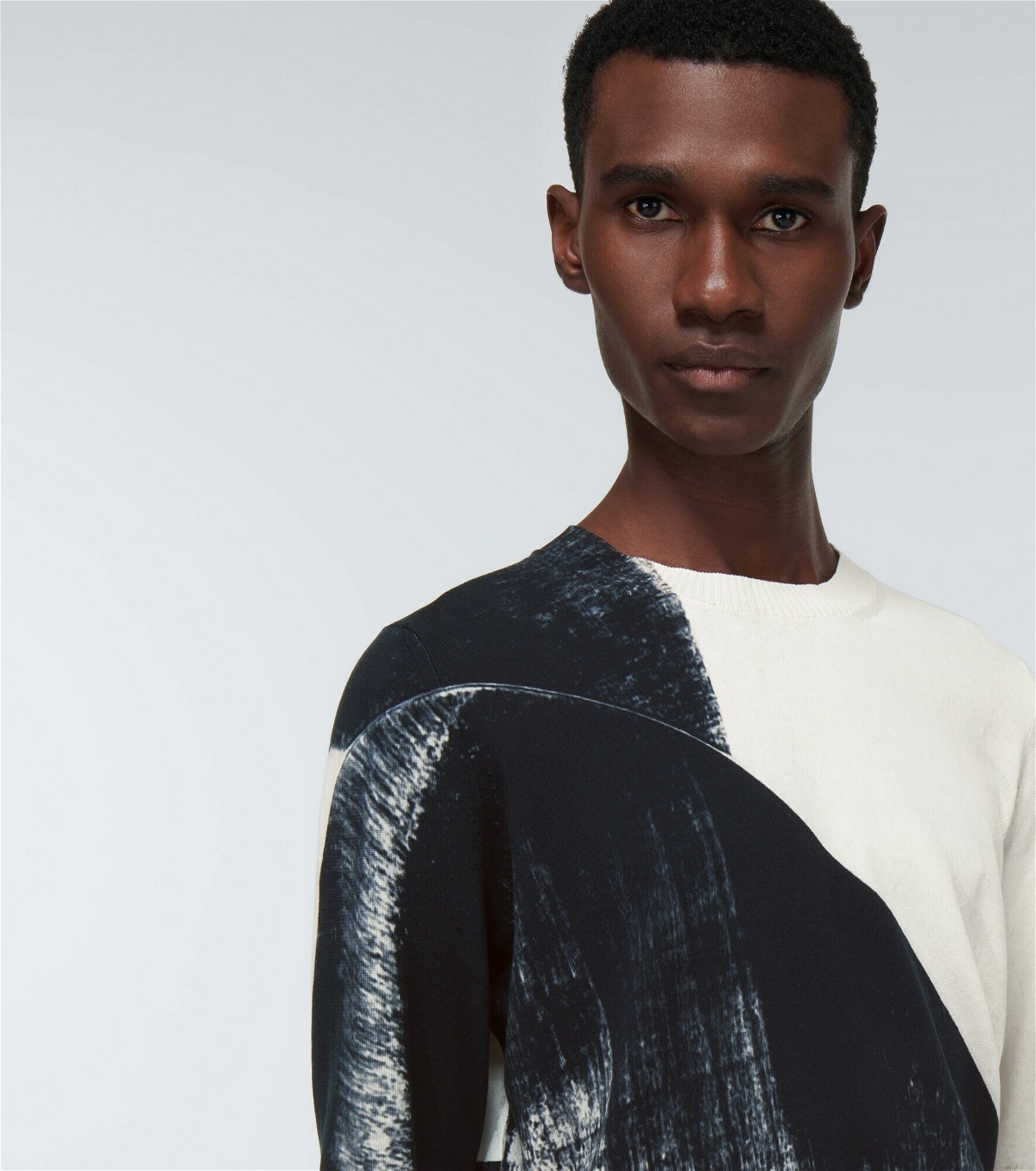 Alexander McQueen - Brushstroke jacquard cotton sweater Alexander McQueen