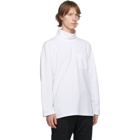 Engineered Garments White Mock Neck Long Sleeve T-Shirt