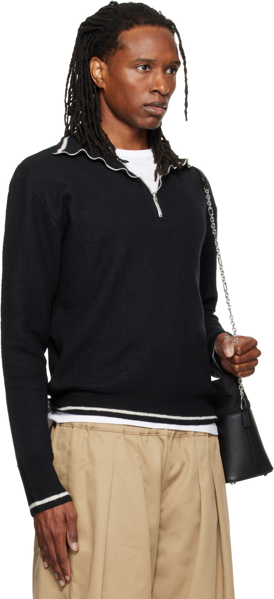 Maison Margiela Black Contrast Shirt Sweater